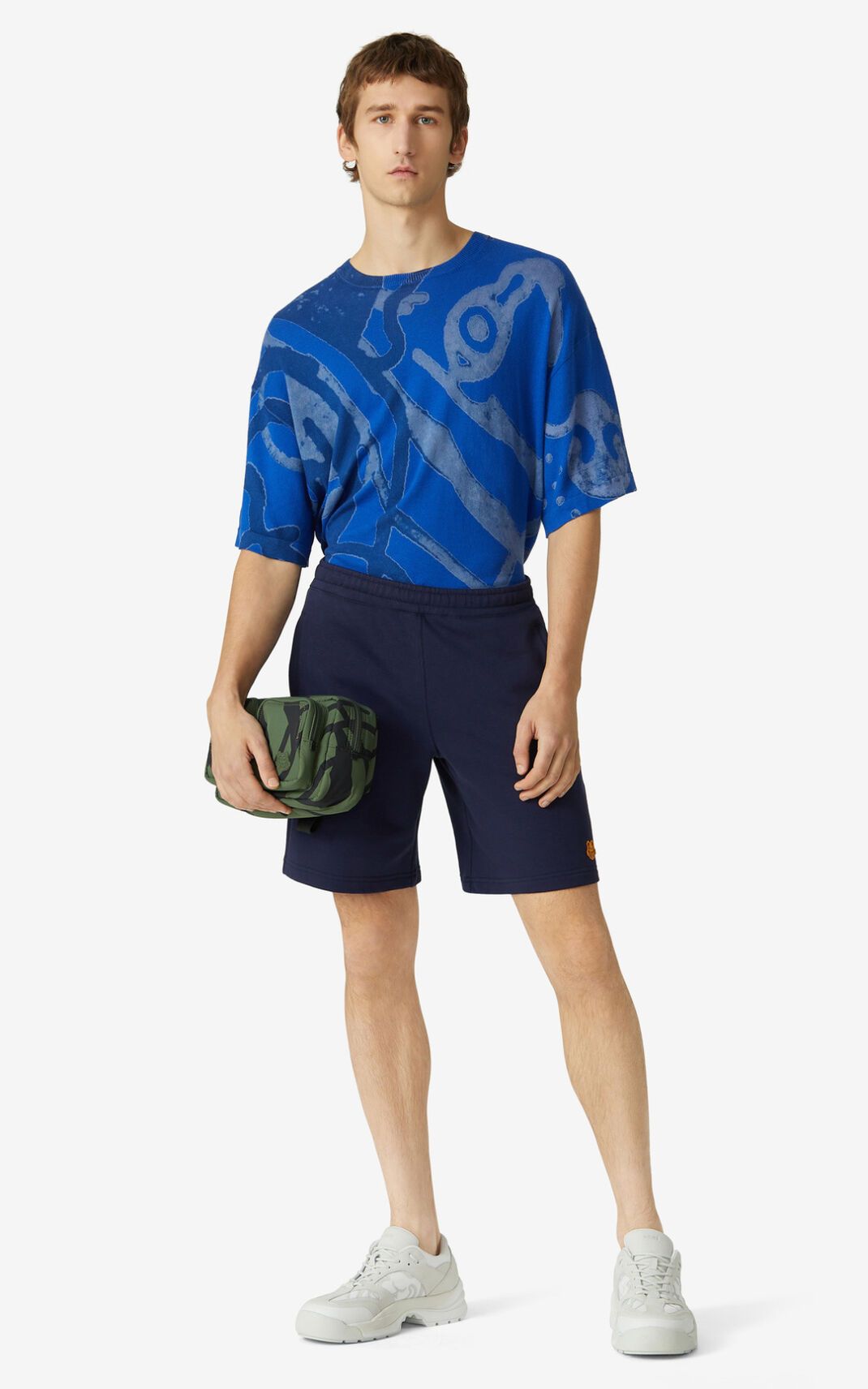 Kenzo Tiger Crest Shorts Heren Donkerblauw Blauw | 96083GEHI